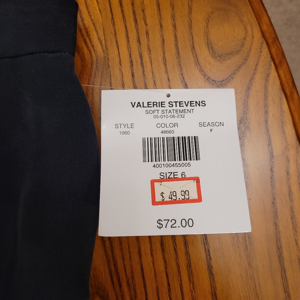 Silk Navy Blue Skirt, Size 6, NEW - Picture 7 of 9